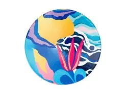 Kasey Rainbow Be Fierce Ceramic Coaster 10cm Blue Amazonia