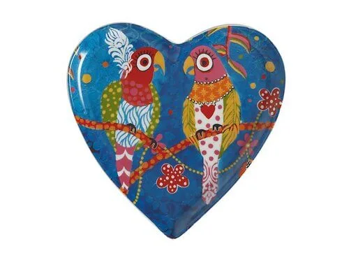 Love Hearts Heart Plate 15.5cm Rainbow Girls 3 Love Hearts Heart Plate 15.5cm Rainbow Girls
