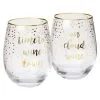 Celebrations Stemless Glass 500ML Set Of 2 Cloud Time Gift Boxed