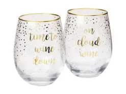Celebrations Stemless Glass 500ML Set Of 2 Cloud Time Gift Boxed 7 Celebrations Stemless Glass 500ML Set Of 2 Cloud Time Gift Boxed -KITCHENWARE SHOP fk0022 2