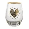 The Letterettes Stemless Glass 500ML Heart Gift Boxed -KITCHENWARE SHOP fk0033