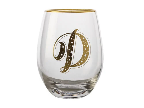 The Letterettes Stemless Glass 500ML D Gift Boxed"" 3 The Letterettes Stemless Glass 500ML D Gift Boxed""