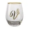 The Letterettes Stemless Glass 500ML V Gift Boxed"" -KITCHENWARE SHOP fk0055
