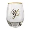 The Letterettes Stemless Glass 500ML Y Gift Boxed""
