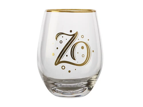 The Letterettes Stemless Glass 500ML Z Gift Boxed"" 3 The Letterettes Stemless Glass 500ML Z Gift Boxed""