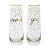 Celebrations Stemless Flute 300ML Set Of 2 Joy Peace Gift Boxed