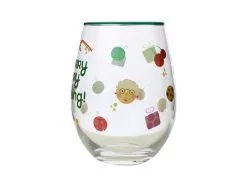 Kasey Rainbow Sparkly Season Stemless Glass 500ML Dark Green Gift Boxed -KITCHENWARE SHOP fk0078 a1