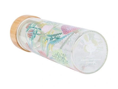 Royal Botanic Gardens Native Blooms Glass Water Bottle 550ML 5 Royal Botanic Gardens Native Blooms Glass Water Bottle 550ML - Image 3
