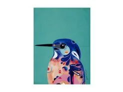 Pete Cromer Tea Towel 50x70cm Azure Kingfisher -KITCHENWARE SHOP gx0026 2