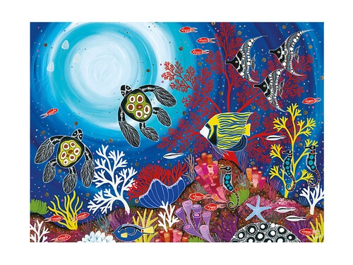 Melanie Hava Jugaig-Bana-Wabu Tea Towel 50x70cm Reef Wonderland 3 Melanie Hava Jugaig-Bana-Wabu Tea Towel 50x70cm Reef Wonderland