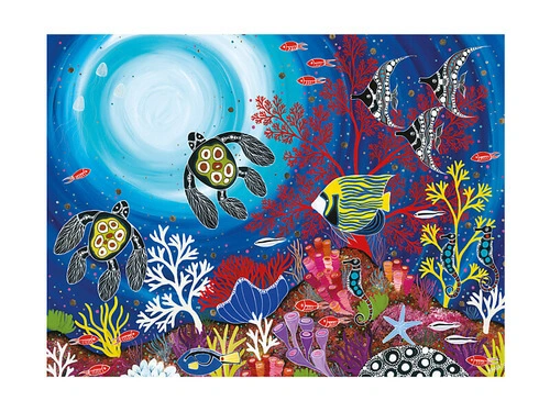 Melanie Hava Jugaig-Bana-Wabu Tea Towel 50x70cm Reef Wonderland 4 Melanie Hava Jugaig-Bana-Wabu Tea Towel 50x70cm Reef Wonderland - Image 2