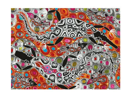 Melanie Hava Jugaig-Bana-Wabu Tea Towel 50x70cm Crocodiles 4 Melanie Hava Jugaig-Bana-Wabu Tea Towel 50x70cm Crocodiles - Image 2