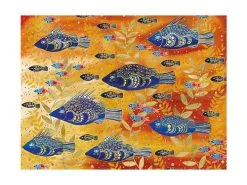 Melanie Hava Jugaig-Bana-Wabu Tea Towel 50x70cm River Life
