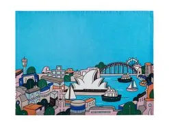 Megan McKean Cities Tea Towel 50x70cm Sydney -KITCHENWARE SHOP gx0328 2