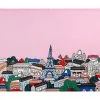 Megan McKean Cities Tea Towel 50x70cm Paris -KITCHENWARE SHOP gx0331