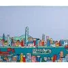 Megan McKean Cities Tea Towel 50x70cm Hong Kong 1 Megan McKean Cities Tea Towel 50x70cm Hong Kong -KITCHENWARE SHOP gx0337