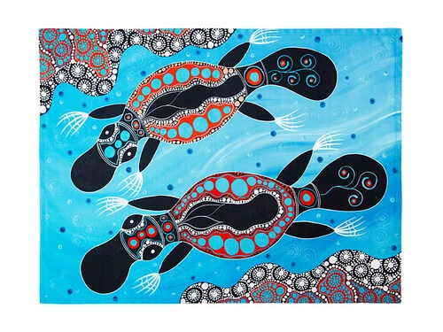 Melanie Hava Journeys Tea Towel 50x70cm Platypuses 3 Melanie Hava Journeys Tea Towel 50x70cm Platypuses