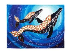 Melanie Hava Journeys Tea Towel 50x70cm Whales