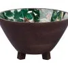 The Blck Pen Night Garden Footed Bowl Enamel Finish 24x14cm -KITCHENWARE SHOP gx0436