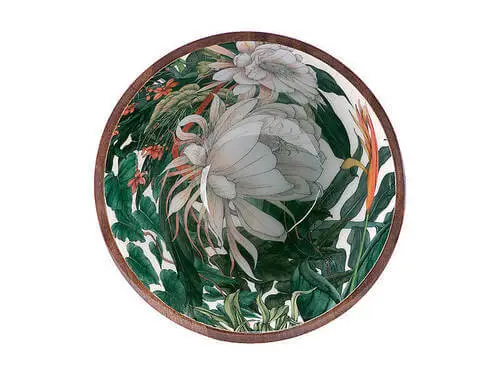 The Blck Pen Night Garden Footed Bowl Enamel Finish 24x14cm 4 The Blck Pen Night Garden Footed Bowl Enamel Finish 24x14cm - Image 2