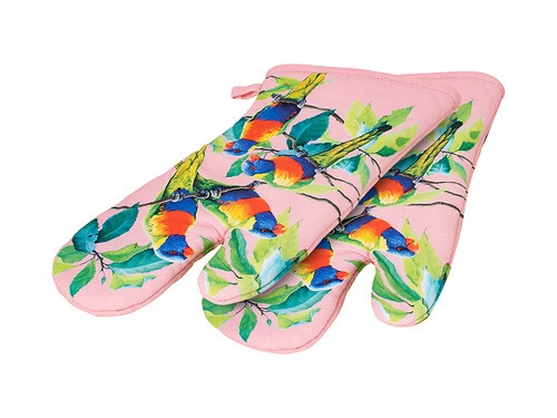 Katherine Castle Bird Talk Oven Mitt Rainbow Lorikeets 4 Katherine Castle Bird Talk Oven Mitt Rainbow Lorikeets - Image 2