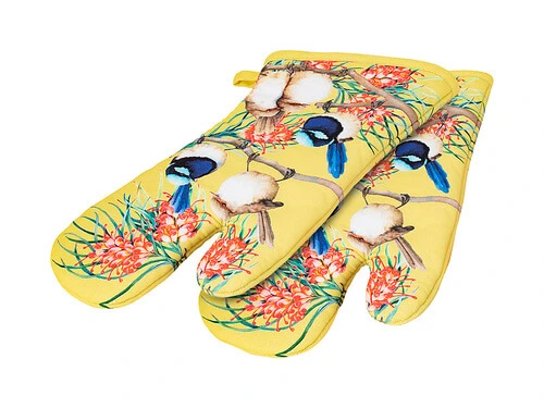 Katherine Castle Bird Talk Oven Mitt Superb Fairy-wrens 4 Katherine Castle Bird Talk Oven Mitt Superb Fairy-wrens - Image 2