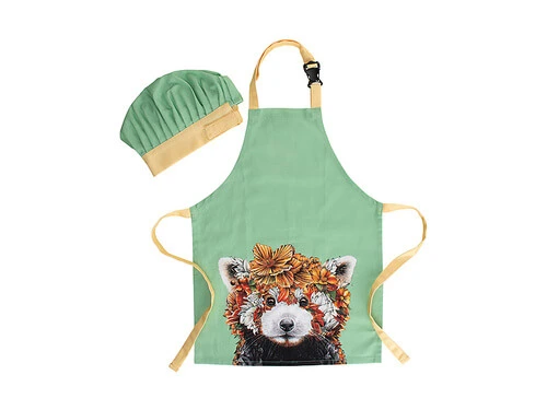 Marini Ferlazzo Wild Planet Kids Apron & Hat Set Red Panda 3 Marini Ferlazzo Wild Planet Kids Apron & Hat Set Red Panda