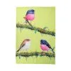 Katherine Castle Bird Talk Tea Towel 50x70cm Pink Robins -KITCHENWARE SHOP gx0692