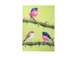 Katherine Castle Bird Talk Tea Towel 50x70cm Pink Robins 7 Katherine Castle Bird Talk Tea Towel 50x70cm Pink Robins -KITCHENWARE SHOP gx0692 2