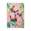 Katherine Castle Bird Talk Tea Towel 50x70cm Rainbow Lorikeets -KITCHENWARE SHOP gx0693