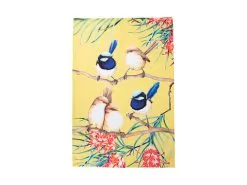 Katherine Castle Bird Talk Tea Towel 50x70cm Superb Fairy-wrens -KITCHENWARE SHOP gx0694 2