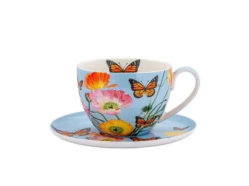 Gabby Malpas Posey Breakfast Cup & Saucer 400ML Field Of Poppies Gift Boxed 3 Gabby Malpas Posey Breakfast Cup & Saucer 400ML Field Of Poppies Gift Boxed