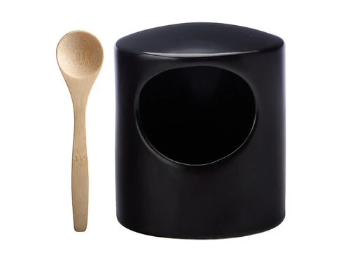 Epicurious Salt Pig Black Gift Boxed 3 Epicurious Salt Pig Black Gift Boxed