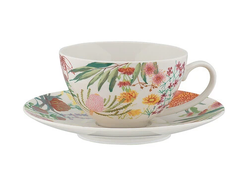 Royal Botanic Gardens Native Blooms Coupe Cup & Saucer 200ML 3 Royal Botanic Gardens Native Blooms Coupe Cup & Saucer 200ML