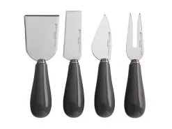 Mezze Cheese Knife Set 4pc Charcoal Gift Boxed