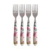 Teas & C's Silk Road Cake Fork Set 4pc White Gift Boxed -KITCHENWARE SHOP iz0035