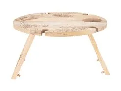 The Blck Pen Golden Summer Round Folding Picnic Table 45x45x24cm