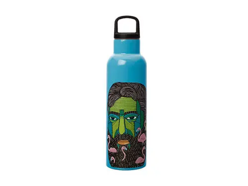 Mulga The Artist Double Wall Insulated Bottle 600ML Flamingo Man 3 Mulga The Artist Double Wall Insulated Bottle 600ML Flamingo Man
