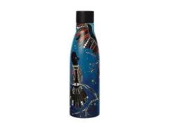 Melanie Hava Jugaig-Bana-Wabu Double Wall Insulated Bottle 500ML Black Cockatoos -KITCHENWARE SHOP jr0077 2