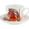 Royal Botanic Gardens Australian Botanics Breakfast Cup & Saucer 450ML Christmas Bells Gift Boxed -KITCHENWARE SHOP jy0073
