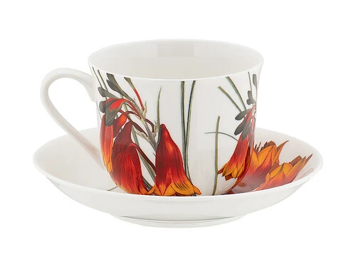 Royal Botanic Gardens Australian Botanics Breakfast Cup & Saucer 450ML Christmas Bells Gift Boxed 4 Royal Botanic Gardens Australian Botanics Breakfast Cup & Saucer 450ML Christmas Bells Gift Boxed - Image 2