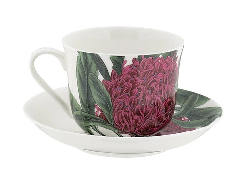 Royal Botanic Gardens Australian Botanics Breakfast Cup & Saucer 450ML Telopea Gift Boxed 4 Royal Botanic Gardens Australian Botanics Breakfast Cup & Saucer 450ML Telopea Gift Boxed - Image 2