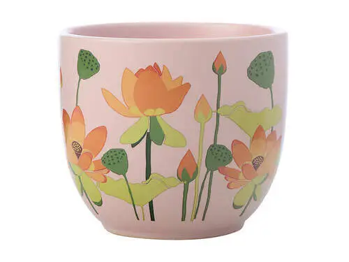 Royal Botanic Gardens Victoria Lotus Planter Pot 12cm Pink 5 Royal Botanic Gardens Victoria Lotus Planter Pot 12cm Pink - Image 3