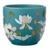 Royal Botanic Gardens Victoria Lotus Planter Pot 12cm Aqua 2 Royal Botanic Gardens Victoria Lotus Planter Pot 12cm Aqua -KITCHENWARE SHOP kp0018