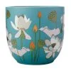 Royal Botanic Gardens Victoria Lotus Planter Pot 16cm Aqua -KITCHENWARE SHOP kp0021