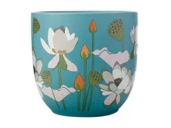 Royal Botanic Gardens Victoria Lotus Planter Pot 16cm Aqua -KITCHENWARE SHOP kp0021 2