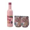 Kasey Rainbow Be Kind Double Wall Insulated Wine Set 3pc Rainbow Gift Boxed -KITCHENWARE SHOP lb0007