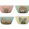 Marini Ferlazzo Wild Planet Bamboo Bowl 14.5cm Set Of 4 Assorted -KITCHENWARE SHOP le0002