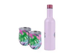 Kasey Rainbow Be Fierce Double Wall Insulated Wine Set Courageous 3pc Gift Boxed -KITCHENWARE SHOP lj0019 a4