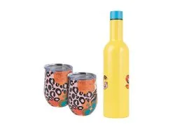 Kasey Rainbow Be Fierce Double Wall Insulated Wine Set Strong 3pc Gift Boxed -KITCHENWARE SHOP lj0021 a4